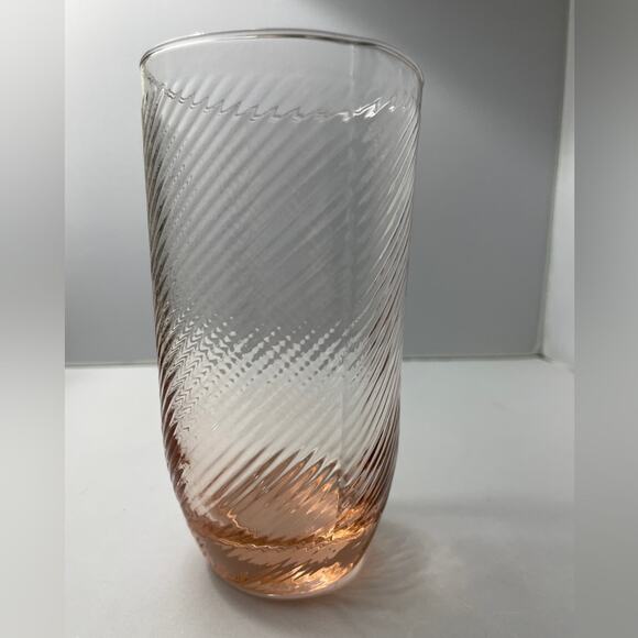 5 Vintage Pink‎ Swirl Iced Tea or Water Drinking Glasses - Picture 7 of 8